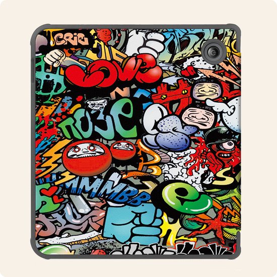 Hoesje Geschikt voor Kobo Libra Colour Hoes Book Case - Hoes Geschikt voor Kobo Libra Colour Hoesje Book Cover - Graffity van Hoesje  — afbeelding 5