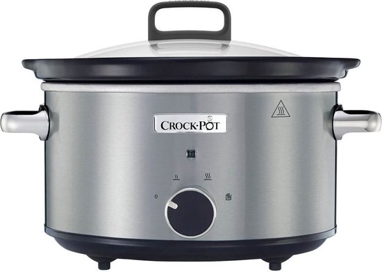 CrockPot Slow Cooker 3,5L RVS 210W Zilver - CrockPot - €49,99