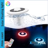 Solar drijvende RGB+W zwembadlamp met gloor tablet houder en afstandsbediening - thermostaat