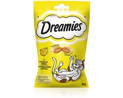 Catisfactions - Dreamies - Kaas - 60gram - Katten snack - Traktatie - Katten snoepjes - Krokant vanbuiten - Zacht vanbinnen
