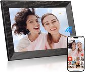 10.1 inch WiFi digitale fotolijst met IPS touchscreen 1280 x 800 resolutie - 16G Walnut Brown Deel foto's en video's eenvoudig met de Frameo-app - Prime Day aanbieding