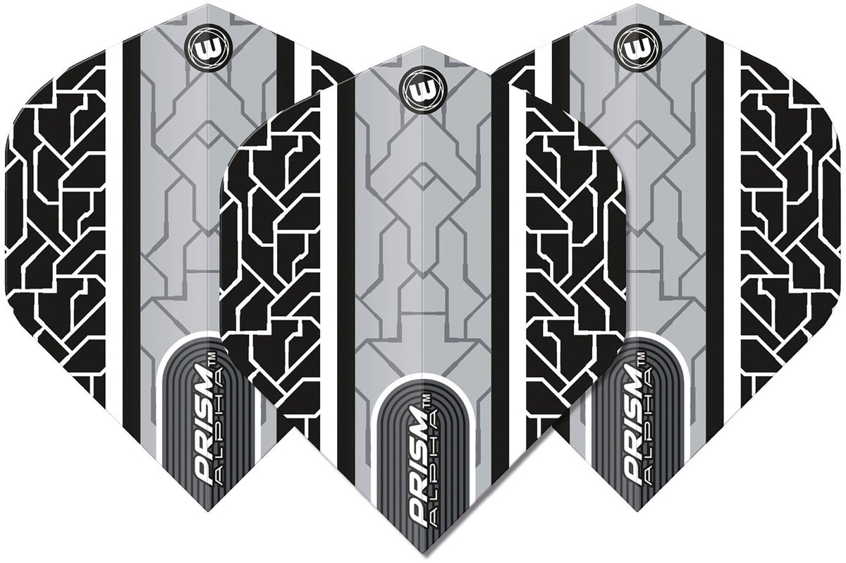 Winmau Prism Alpha Grey & White - Dart Flights
