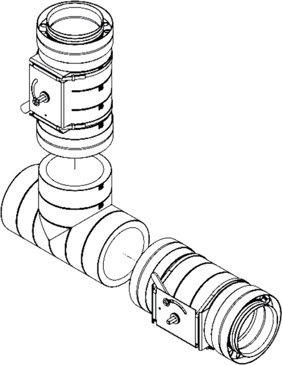Geïsoleerde regelklep EPS diameter 125mm