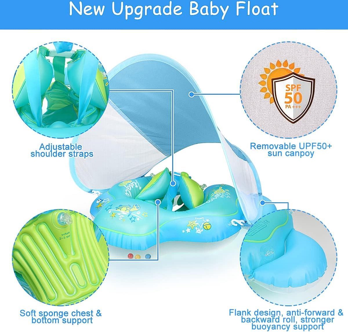 Babyswimmer Opblaasbare Zwemring – 6-36 Kg, 0-36 Maanden, Met Rammelaar, CE/TÜV/GS-gecertificeerd, Ideaal Voor Bad En Zwembad (rood)