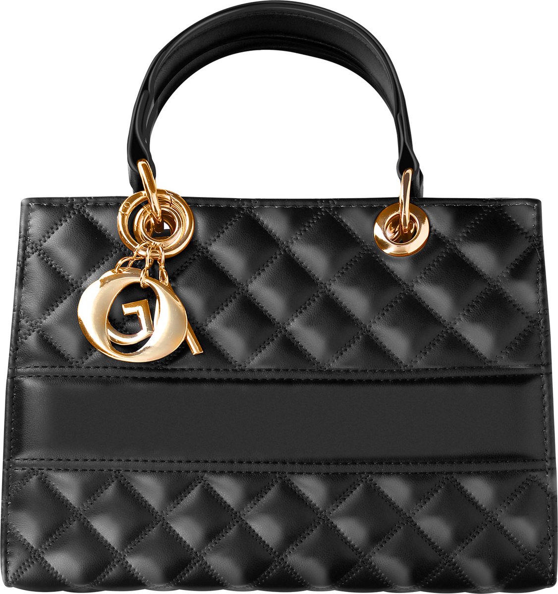 Alta Moda, Handtas De Matelassé Glanzend, Zwart