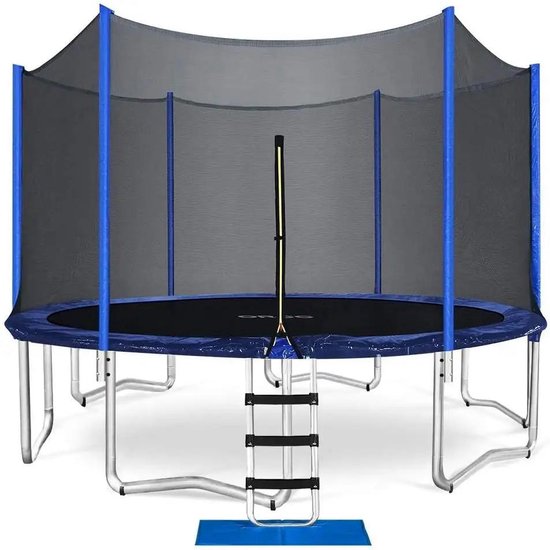 Hauki Buitentrampoline, 244 Cm, Groen, GS Getest, Ronde Tuintrampoline Voor Kinderen Tot 150 Kg