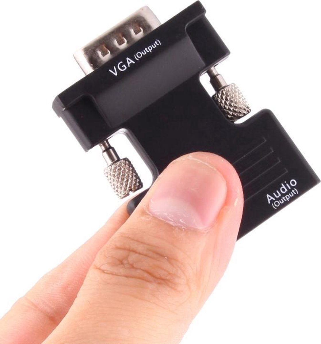 New Age Devi - HDMI Female-VGA Male Converter en geniet van kristalheldere beelden en audio op uw projector, monitor en tv-sets (zwart)