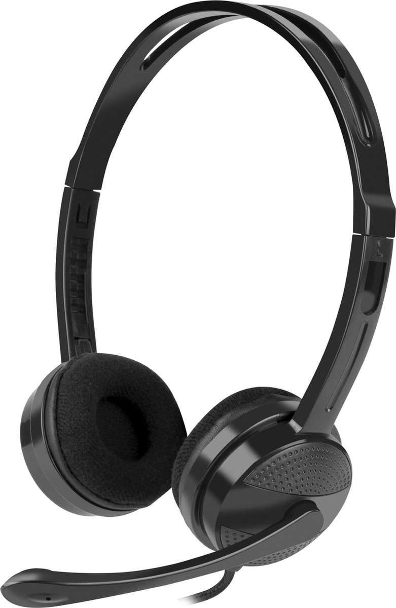 Natec-NSL-1295-Headphones with Microphone -Canary -Black