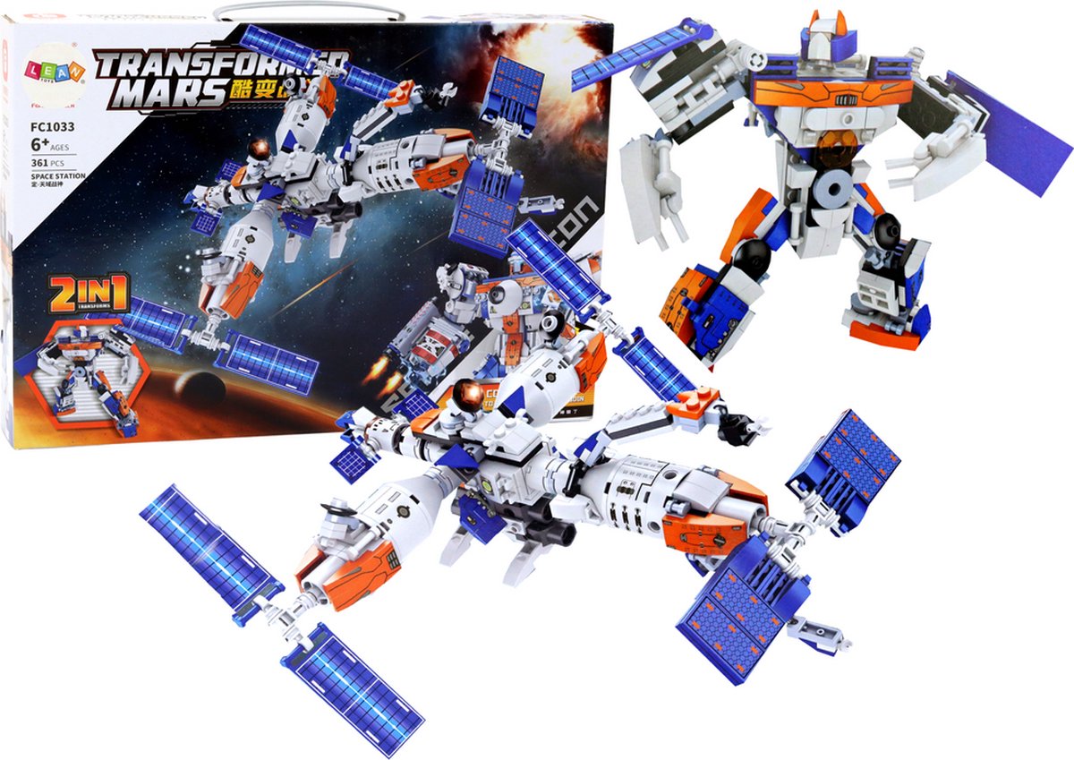 Playos Robot Transformers 361 Delig Ruimte #2 Ruimteschip Constructiespeelgoed Bouwblokken Bouwen Constructieblokken Bouwpakket Bouwset 3D Puzzel
