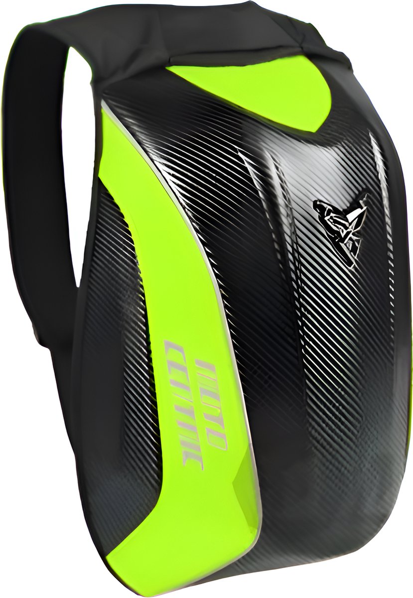 CarryQuest® - Carbon Fiber Motorhelm Rugzak 30L - Waterdichte Tas - Motor Rugzak - Harde Schaal - Turtle Bag - Innovatieve Motorfietstas - Waterbestendig - Groen