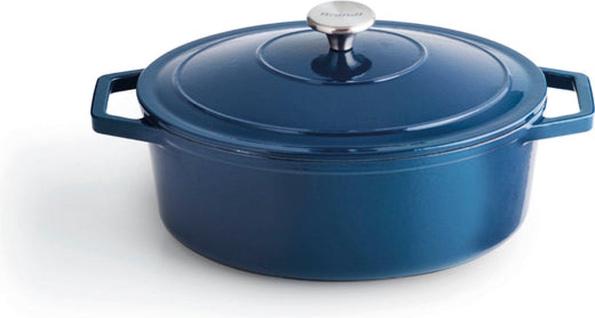 Brandt Braadpan - Gietijzeren kookpot - 30cm - Blauw