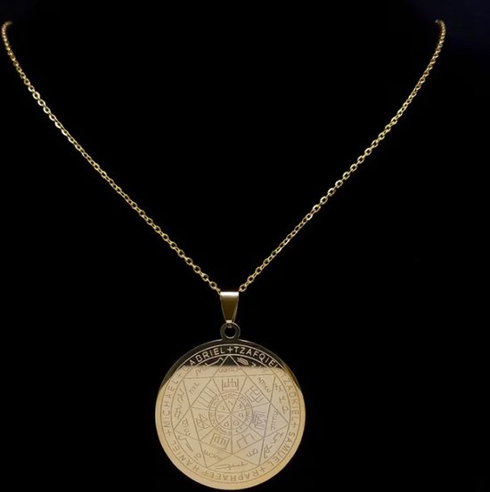 Zegel Van De 7 Aartsengelen Ketting Roestvrij Staal Zespuntige Ster Zeven Aartsengel Hanger Mens Spirituele Bescherm Sieraden