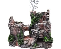Ornament Decoratie Stenen Kasteel Hars Hide Huis - Kleine Garnalen Schildpad Aquarium Accessoires