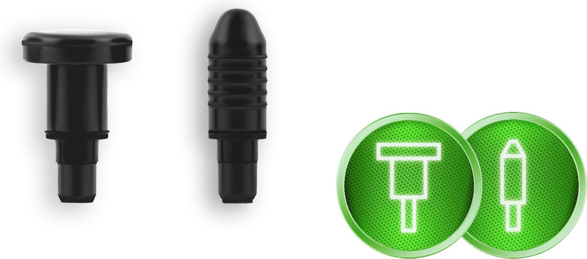 Afbeelding 2 van Massagepistool - 8 verwisselbare opzetstukken - zwart grijs