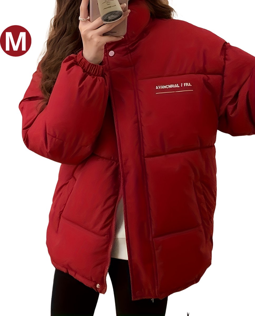 Nivard Winterjas Dames Parka Heren Winterjas Winter Volwassen Lange Jas Dames Mantel Dames Rood