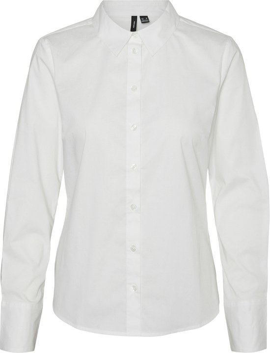 Foto: Vero moda vmanna ls fitted shirt wvn ga noos dames blouse maat xl