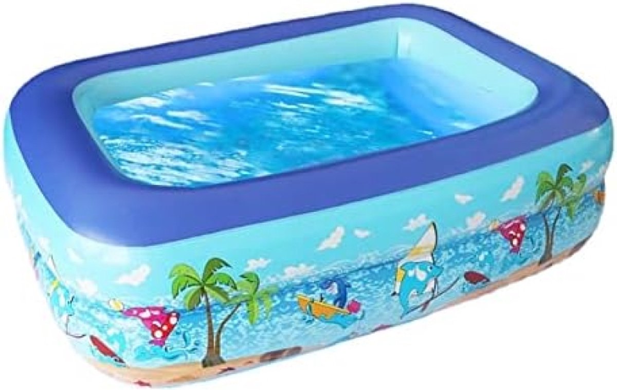Opblaasbaar zwembad kinderbadje kinderzwembad kinderbadje opblaasbaar zwembad babyzwembad 2 rollen 100 x 70 cm hoogte 28 cm
