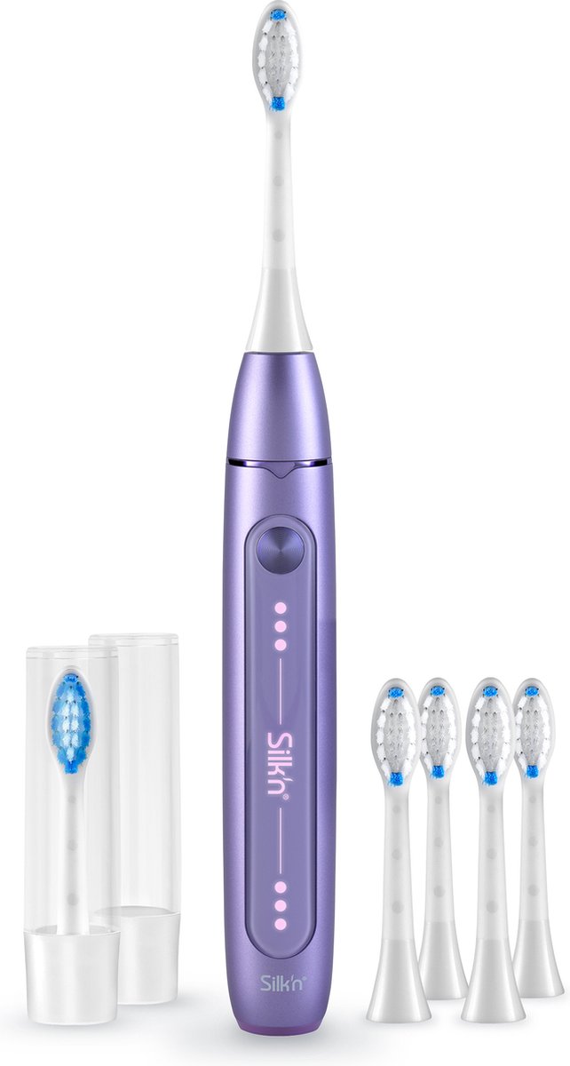 Silk'n SonicYou Elektrische Tandenborstel Geschenkset - met 4-Pack Witte opzetborstels - Lila