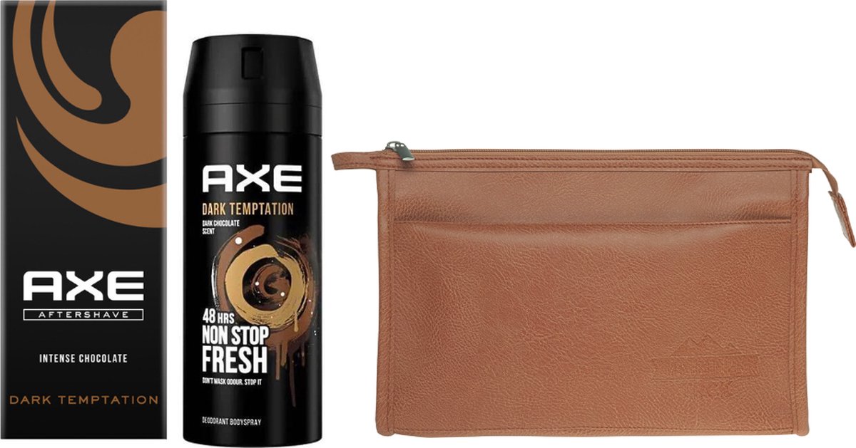 Goedkoopste Axe Cadeauset Dark Temptation & Toilettas
