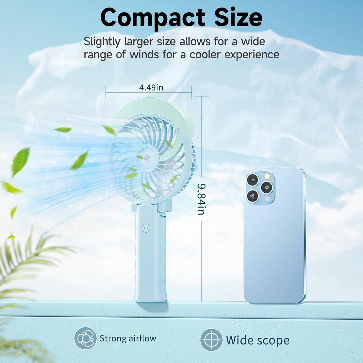 mini hand fan with water