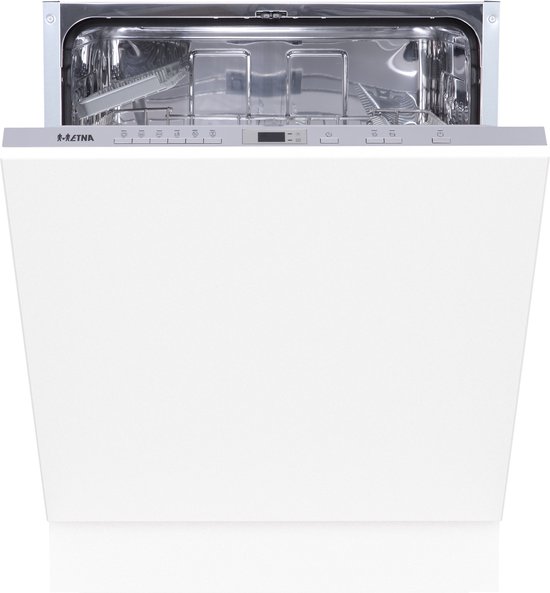 ETNA VW642N - inbouw vaatwasser - Zilvergrijs - 14 couverts - 6 programma’s - LED binnenverlichting - drogen met restwarmte - Zuinig en stil