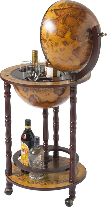 Casier à Vin Brulo Globe Globebar - ⌀ 33 cm - Marron - Vespucci