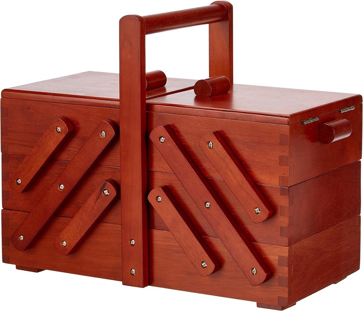 Naaidoos Prym 612549 donkerhouten - M Cesto da Cucito Legno Marrone Naaidoos