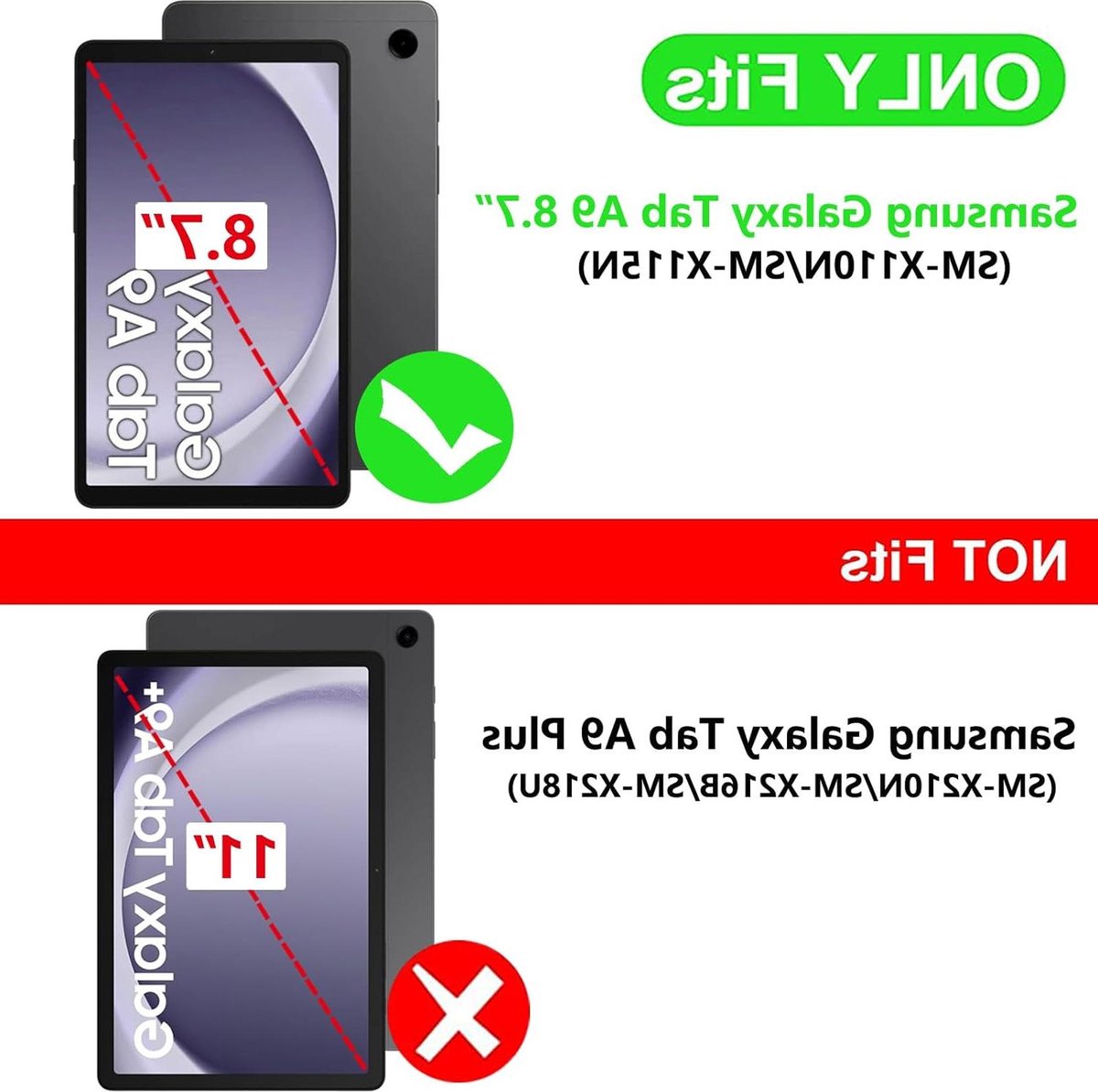Kinderen Schokbestendig Hoesje voor Samsung Galaxy Tab A9 - 8.7 Inch 2023 Zwart