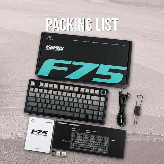 Harde Beschermhoes Compatibel met AULA F75 / F75 Pro / F75 MAX