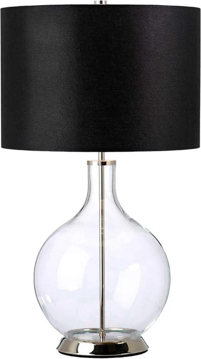 Elstead Lighting LED Tafellamp Orb | 1X E27 Max 60W | Polished Nickel with Black Shade