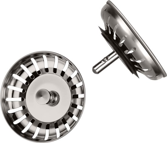 Fyihoxi Wastafel stopper 2 stuks universele POP UP wastafelstop, stop wastafel, afvoerstop wastafel voor badkuip, keuken, wastafel (34-40 mm
