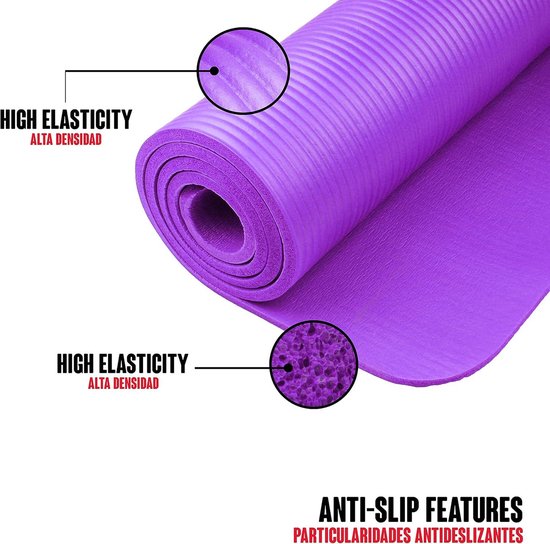 Yoga Mat NBR Antislip 180x60x1cm Ideaal voor Pilates Oefeningen Fitness Gymnastiek van Avento — afbeelding 3