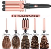 Bol.com Multistyler - Krulborstel - Hairwrap - Hairstyler - Haarstyler - Wafeltang - Stijlborstel - Rosé aanbieding