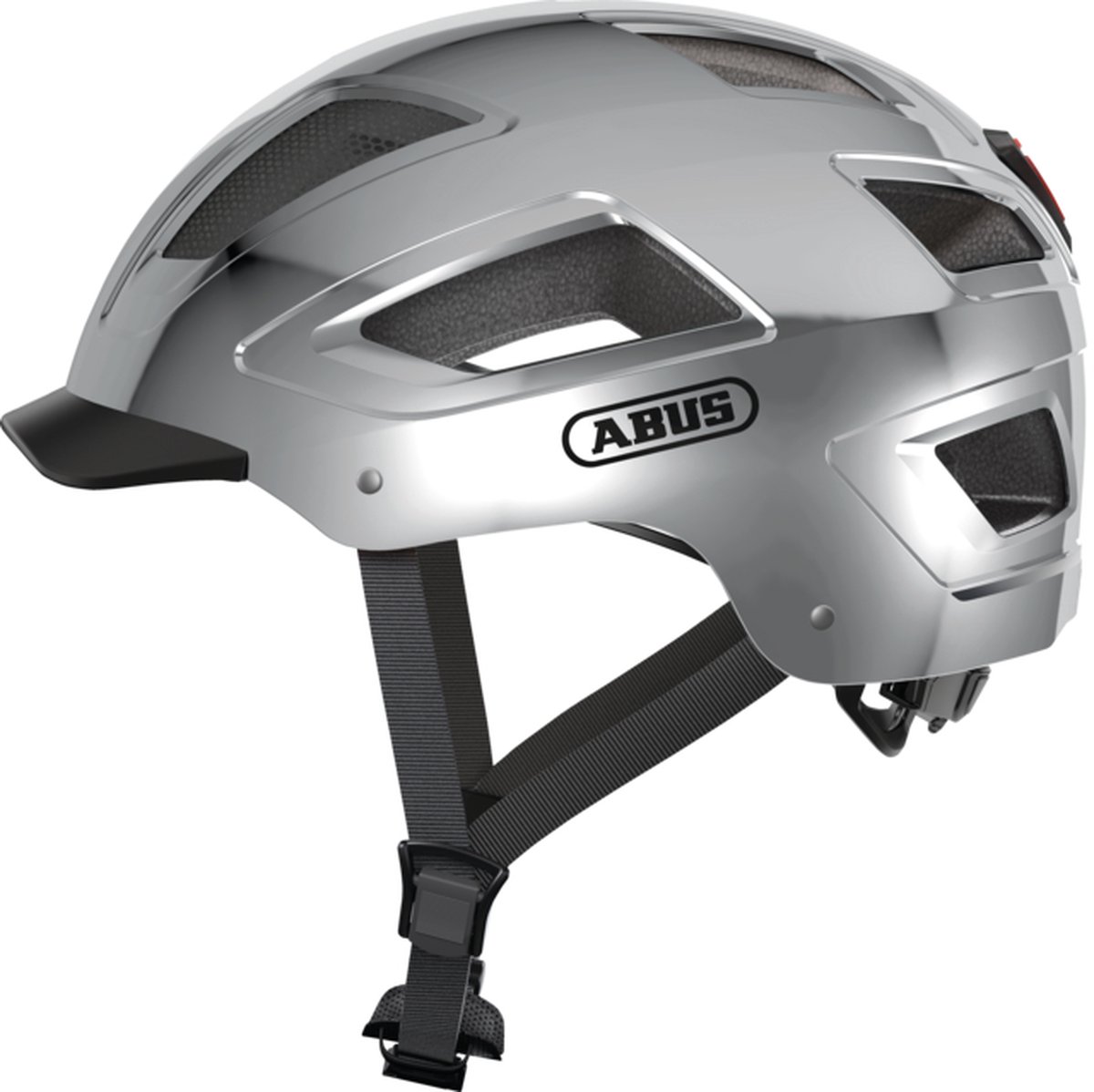ABUS Hyban 2.0 Signal Fietshelm - Maat  M (52-58 cm) - signalilver