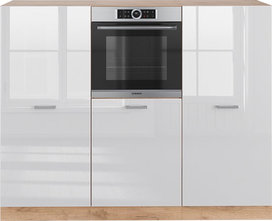 Vicco R-Line Hoekkast - 86 cm, WB Eik Wit Hoogglans Vicco R-Line Hoekkast - 86 cm, WB Eik Wit Hoogglans