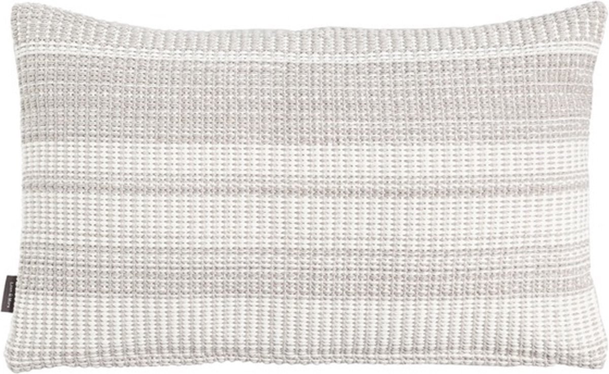 Linen & More Melange Weave Licht Grijs Kussen -30 X 50