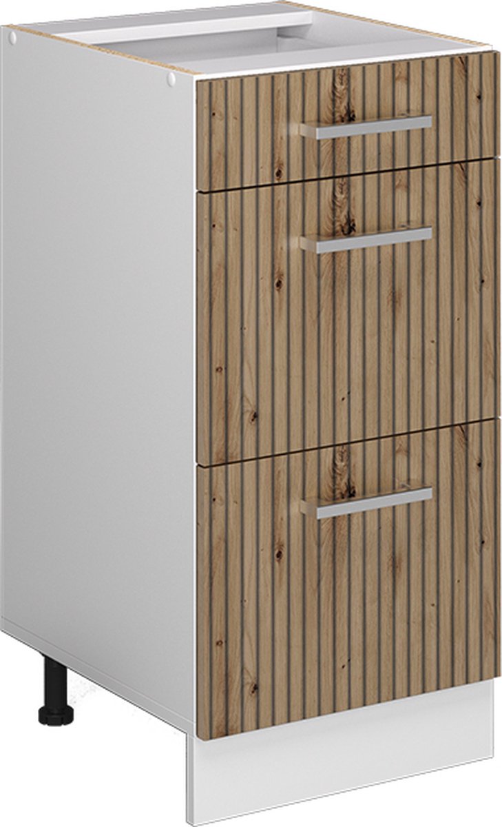Vicco R-Line Keukenonderkast – 40 cm met laden, zonder werkblad Artisanaal eiken