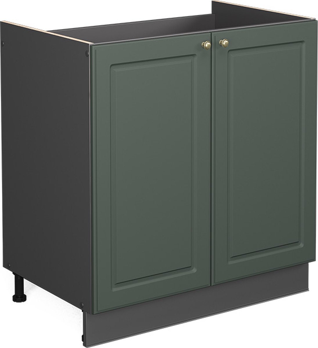 Vicco Fame-Line Wastafelkast – 80 cm, WB Eik Groen-Goud Landhuis