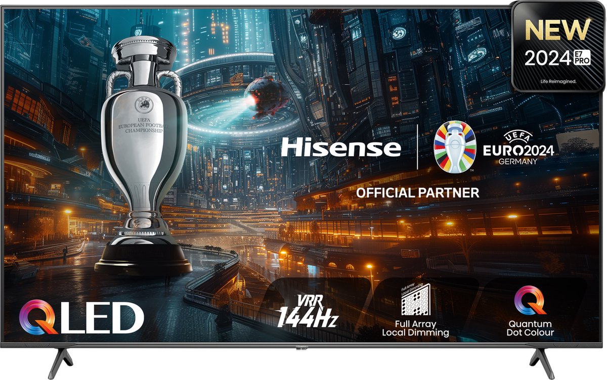 Hisense 55E7NQ PRO - 55 inch - 4K QLED - 144Hz - 2024 op Prijzenvolger.com