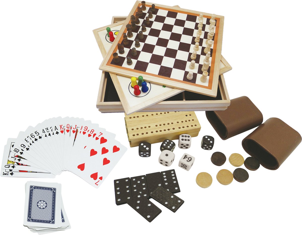 Clown Games 9-In-1 Spellendoos Hout — cadeau in Spellen & Speelgoed - foto 7