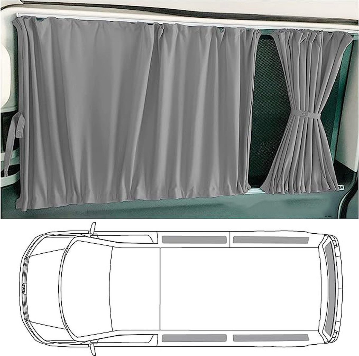 Frontscheibe Blickdicht Gardine für Citroen Jumpy 2 ab 2007