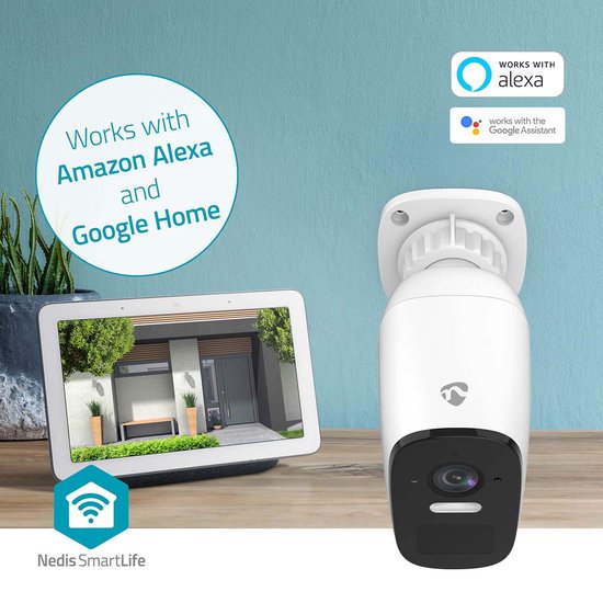Nedis SmartLife Camera voor Buiten - Wi-Fi - Spotlight - 4MP Quad HD 1440p / 2560x1440 - Pan tilt - IP66 - Max. batterijduur: 10 Maanden - Cloud Opslag (optioneel) / microSD (niet inbegrepen) - 5 V DC van Nedis — afbeelding 5