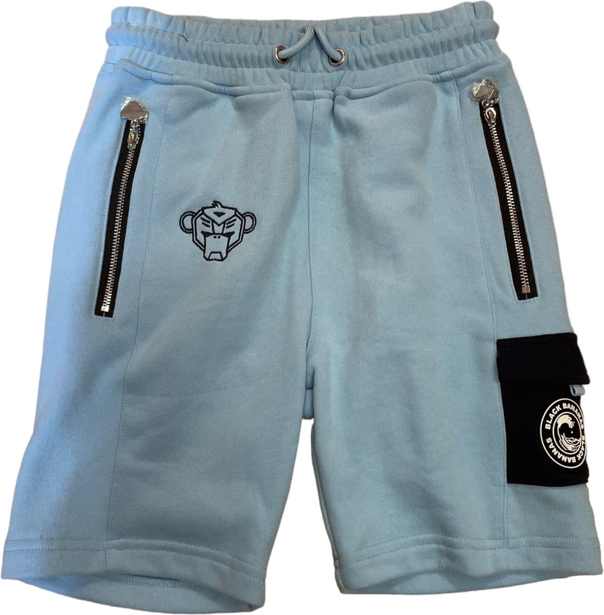 Black Bananas Shorts JR - Licht Blauw/Donkerblauw - Maat 128