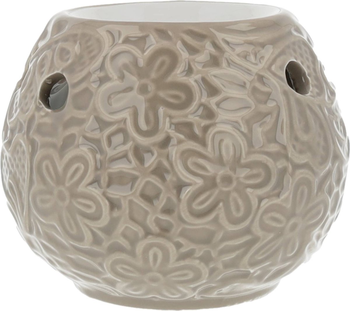 Scentchips® Ceramic Leafs Waxbrander - Geurbrander - Oliebrander - Wax Melts Brander - Aromabrander - Ook Geschikt Voor Essentiële Oliën - Geurolie - Waxmelts - Taupe
