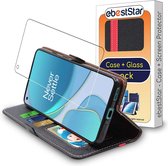 ebestStar - Hoes voor OnePlus 8T, Wallet Etui, Book case hoesje, Zwart, Rood + Gehard Glas