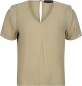 Lofty Manner T-shirt Top Rosa Oc16 1 454 Olive Green Dames Maat - S