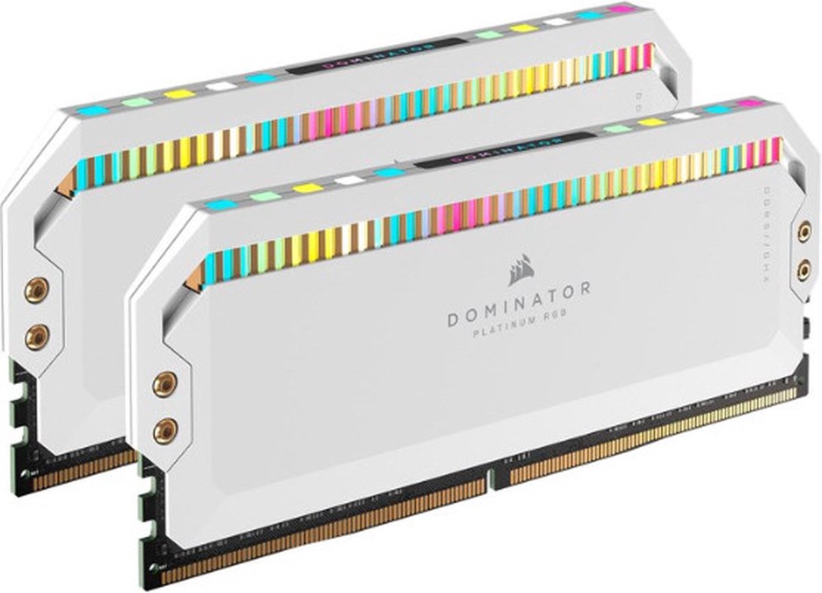 Corsair Dominator Platinum RGB - Geheugen - DDR5 - 32 GB: 2 x 16 GB - 288-PIN - 6200 MHz / PC5-49600 - CL36 - 1.30V - Intel XMP 3.0 - wit