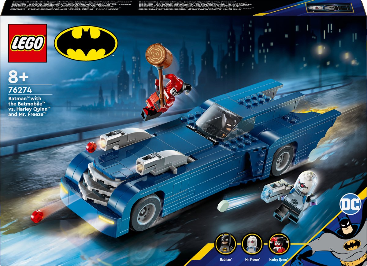 LEGO Batman - Batman met de Batmobile vs. Harley Quinn en Mr. Freeze constructiespeelgoed 76274