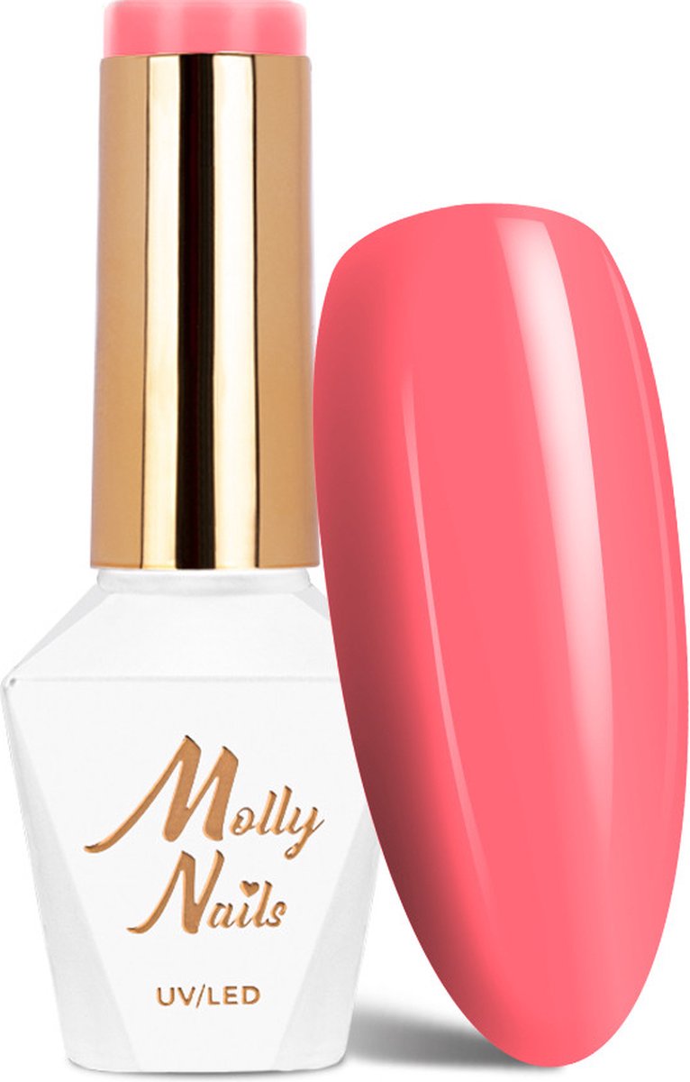 Goedkoopste Molly Nails Gellak Nr 331 Peach Shake - Hema/Di-Hema vrij - gellak - gelpolish - nagels - nagelstyliste - manicure - nagelverzorging - lak - gelnagels - gel - polish - 8 gr - Caramdia