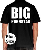 BIG Pornstar grote maten poloshirt zwart voor heren - Plus size BIG Pornstar polo t-shirt XXXXL